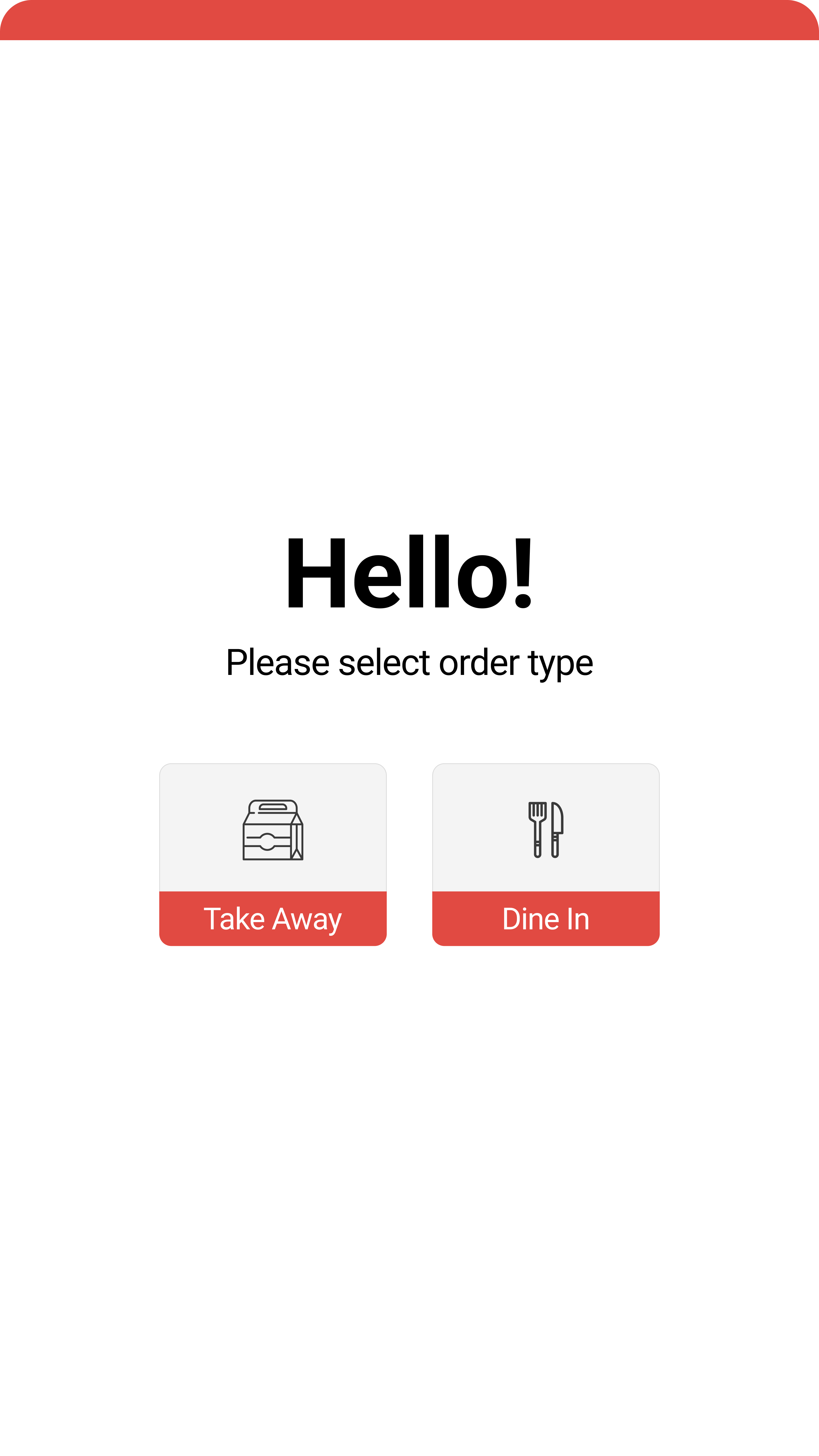 Order type selection — Hello!